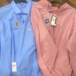 2 (Two) - Izod Men's Pink and Unlisted Men Blue  Shirt w/Button Down Collars